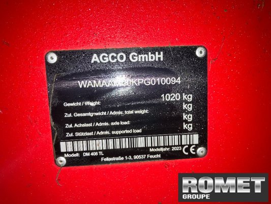 Faucheuse Massey Ferguson DM 408 TL