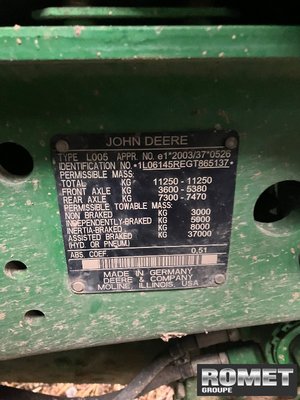Tracteur agricole John Deere 6145R