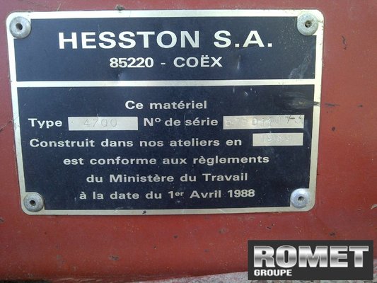 Presse à balles carrées Hesston 4700