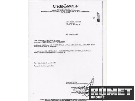 Tracteur agricole Massey Ferguson 5709 M D4