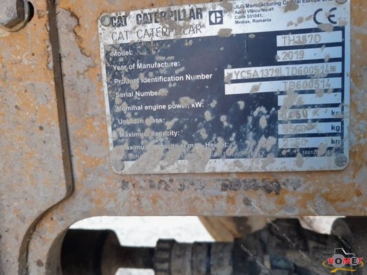 Chariot élévateur télescopique Caterpillar TH357D