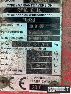 Plateau fourrager Demarest RP 10-6-14