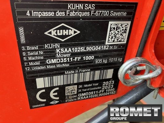 Faucheuse Kuhn GMD3511-FF